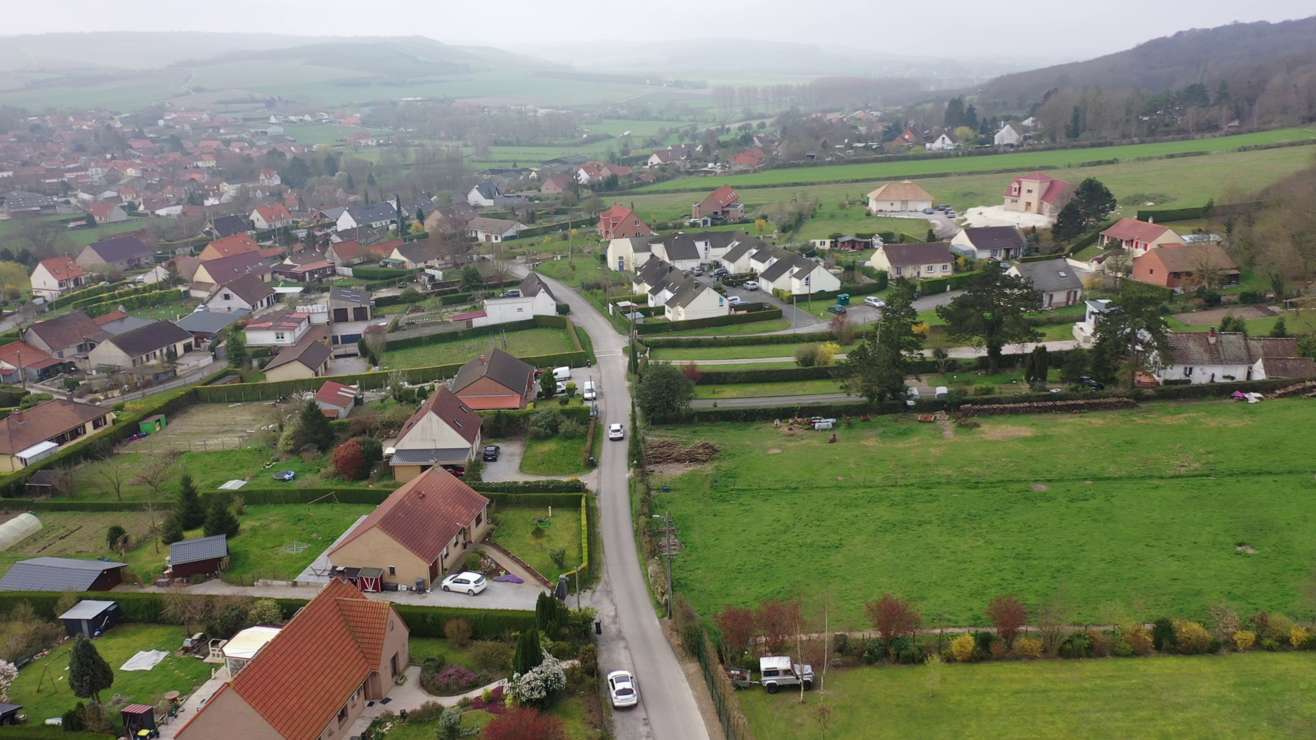 vue aérienne d'un village